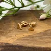 Золоті сережки пусети